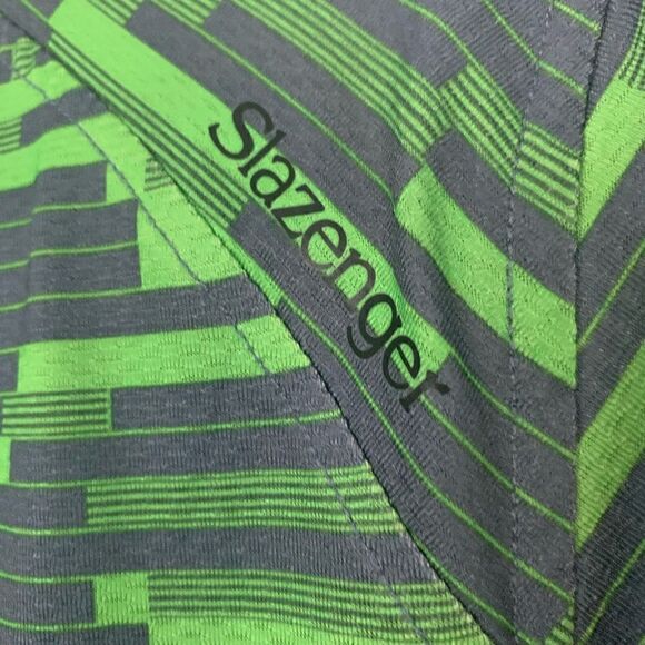 Slazenger Mens Golf Shirt SZ M Green & Gray - Picture 4 of 7
